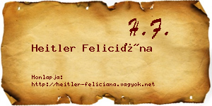 Heitler Feliciána névjegykártya